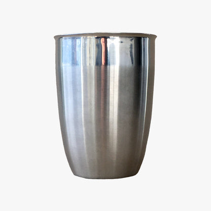 Pic. 1 Paris Bathroom Tumbler, stainless steel  has clean lines and a polished rim detail. Makes a great housewarming gift for anyone looking to add a touch of refined elegance to their home decor.